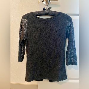 Limited - Dressy Lace Sleeve Blouse